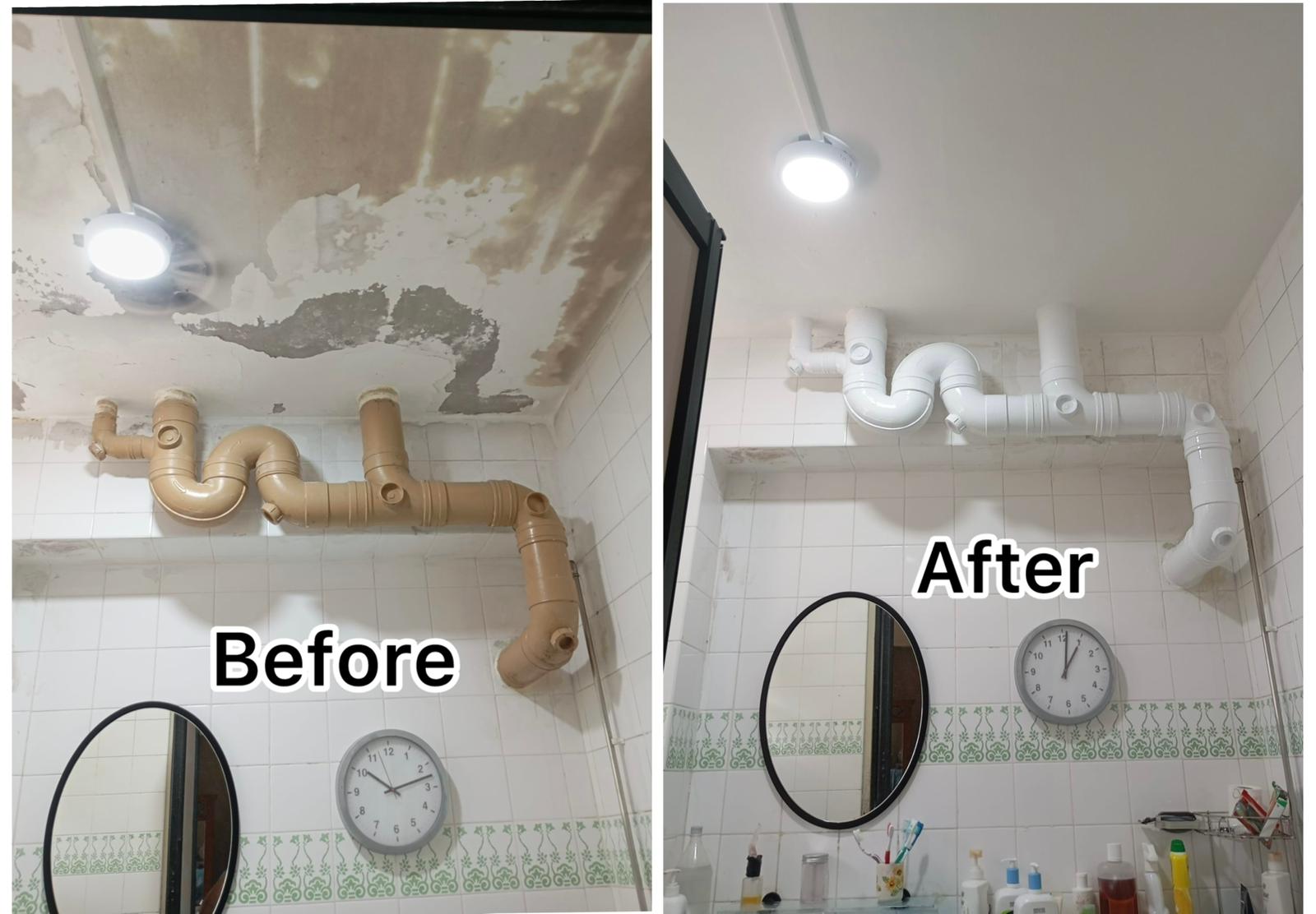 Bathroom Pipe Replacement & Ceiling Repair Services in Singapore by TASFIA ENGINEERING & CONSTRUCTION PTE LTD